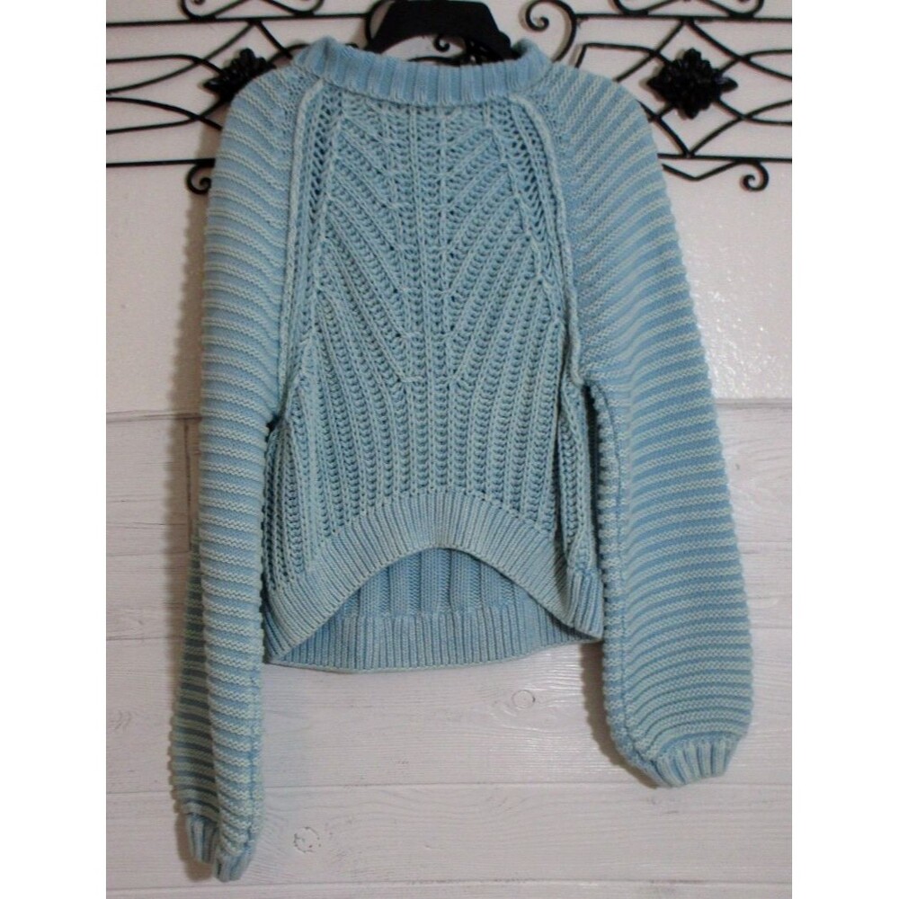 Free People Women's Oversized Sweater Size S Long Sleeve Blue